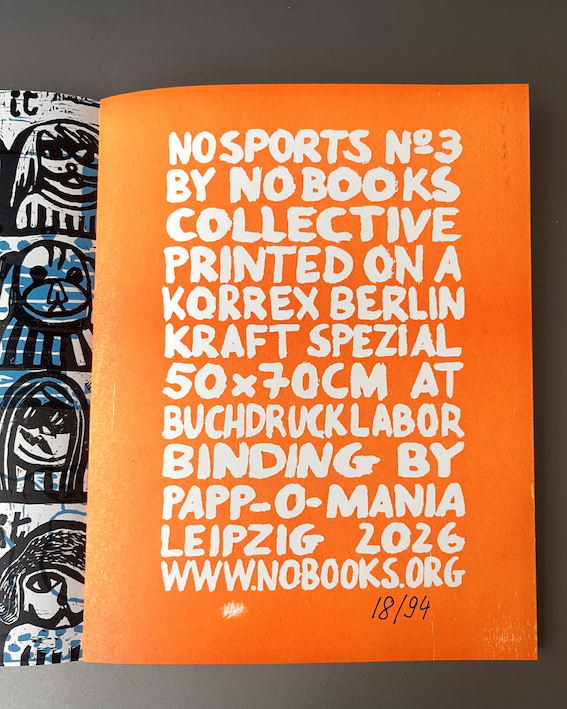 No Sports — Künstlerbuch mit vielen Originalgrafiken