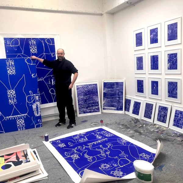 Simon Blume in seinem Atelier